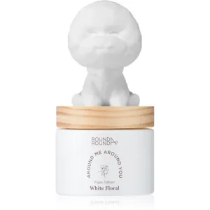 ROUND A‘ROUND Puppy Fluffy Bichon - White Floral diffuseur d'huiles essentielles avec recharge 100 ml