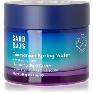 Sand & Sky Tasmanian Spring Water Renewing Night Cream crème de nuit rénovatrice 60 g
