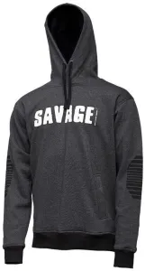 Savage Gear Sweat à capuche Logo Hoodie Dark Grey Melange M