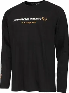 Savage Gear Tee Shirt Signature Logo Long Sleeve T-Shirt Black Caviar Black Caviar 3XL