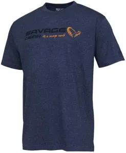 Savage Gear Tee Shirt Signature Logo T-Shirt Blue Melange 2XL