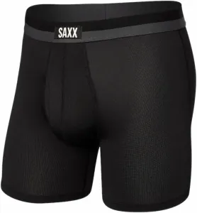 SAXX Sport Mesh Boxer Brief Black L Sous-vêtements de sport