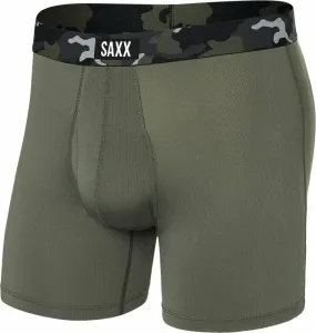 SAXX Sport Mesh Boxer Brief Dusty Olive/Camo 2XL Sous-vêtements de sport