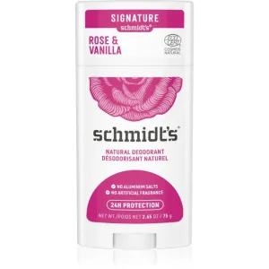 Schmidt's Rose + Vanilla déodorant solide sans sels d'aluminium 75 g