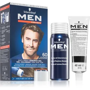 Schwarzkopf Men Perfect Anti-Grey Color Gel gel teinté pour cheveux pour homme 60 Natural Medium Brown
