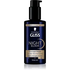 Schwarzkopf Gliss Night Elixir élixir sans rinçage pour cheveux abîmés 100 ml