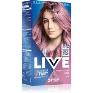 Schwarzkopf LIVE Lightener & Twist coloration cheveux permanente pour éclaircir les cheveux teinte 105 Purple Rosé Gold 1 pcs