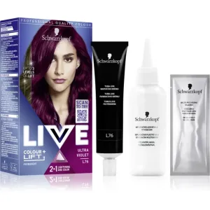 Schwarzkopf LIVE Colour + Lift coloration cheveux permanente teinte L76 Ultra Violet 1 pcs