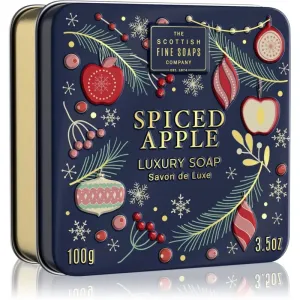 Scottish Fine Soaps Spiced Apple Luxury Soap savon solide de luxe en métal 100 g
