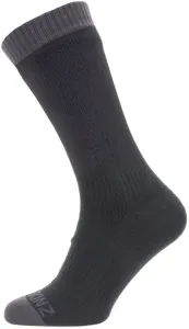 Sealskinz Waterproof Warm Weather Mid Length Sock Black/Grey L Chaussettes de cyclisme