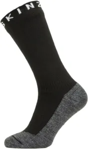 Sealskinz Waterproof Warm Weather Soft Touch Mid Length Sock Black/Grey Marl/White L Chaussettes de cyclisme