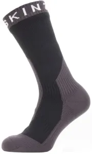 Sealskinz Waterproof Extreme Cold Weather Mid Length Sock Black/Grey/White S Chaussettes de cyclisme