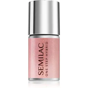 Semilac One Step Hybrid 3in1 vernis à ongles gel teinte S258 Naked Glitter Peach 7 ml