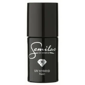 Semilac UV Hybrid Black & White vernis à ongles gel teinte 091 Glitter Milk 7 ml