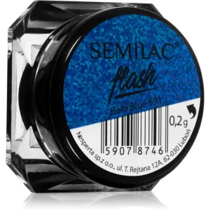 Semilac Flash poudre pailletée ongles teinte Holo Blue 691 0,2 g