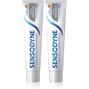 Sensodyne Extra Whitening dentifrice blanchissant au fluor pour dents sensibles 2x75 ml