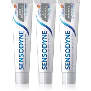 Sensodyne Extra Whitening dentifrice blanchissant au fluor pour dents sensibles 3x75 ml #119119