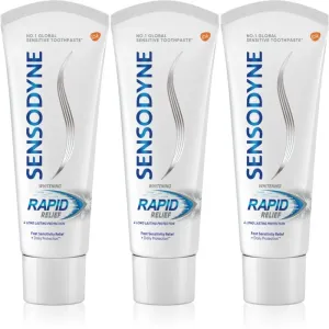 Sensodyne Rapid Whitening dentifrice blanchissant pour dents sensibles 3x75 ml