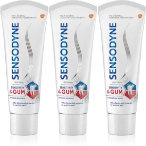 Sensodyne Sensitivity & Gum Whitening dentifrice blanchissant protection dents et gencives 3x75 ml