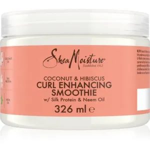 Shea Moisture Coconut & Hibiscus crème sans rinçage pour cheveux bouclés 340 g