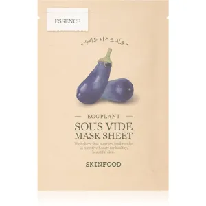 Skinfood Sous Vide Eggplant masque hydratant en tissu pour une peau lumineuse 1 pcs