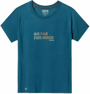 Smartwool Women's Active Ultralite Go Far Feel Good Graphic Short Sleeve Tee Twilight Blue XL T-shirt outdoor