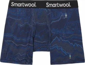 Smartwool Men's Merino Print Boxer Brief Boxed Deep Navy Digital Summit Print 2XL Sous-vêtements thermiques