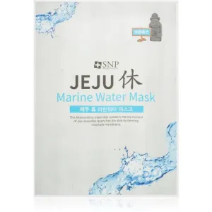 SNP Jeju Marine Water masque hydratant en tissu effet lissant 22 ml