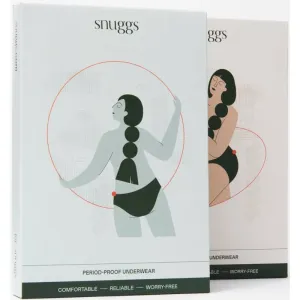 Snuggs Period Underwear Classic: Medium Flow Black culotte menstruelle pour les règles moyennes taille XL 1 pcs
