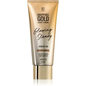 Dripping Gold Glowing Steady crème auto-bronzante pour un bronzage progressif Light - Medium 200 ml