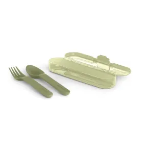Suavinex Go Natural Cutlery Set couverts 12 m+ Green 3 pcs