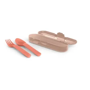 Suavinex Go Natural Cutlery Set couverts 12 m+ Pink 3 pcs