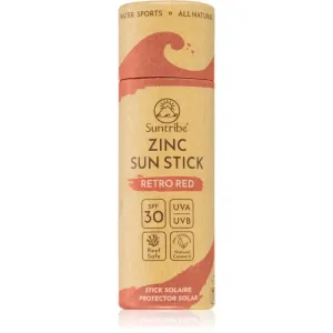 Suntribe Sports Zinc Stick stick protecteur minéral pour zones sensibles SPF 30 Retro Red 30 g