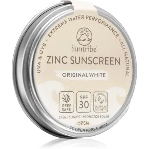 Suntribe Zinc Sunscreen crème protectrice minérale visage et corps SPF 30 Original White 45 g