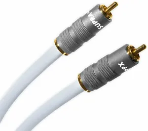 SUPRA Cables TRICO 1RCA-1RCA 1 m Blanc Hi-Fi Câble coaxial