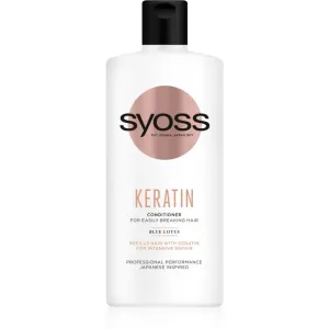Syoss Keratin après-shampoing pour cheveux cassants et stressés 440 ml