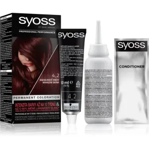 Syoss Color coloration cheveux permanente teinte 4-2 Mahogany Red 1 pcs