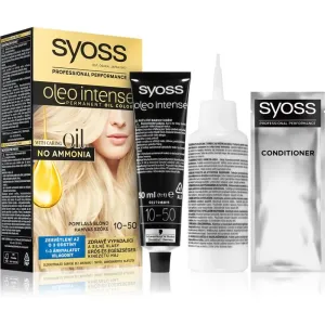 Syoss Oleo Intense coloration cheveux permanente à l'huile teinte 10-50 Light Ashy Blond 1 pcs
