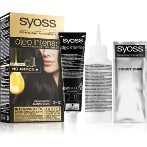 Syoss Oleo Intense coloration cheveux permanente à l'huile teinte 2-10 Black brown 1 pcs