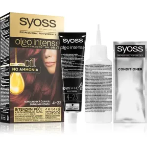 Syoss Oleo Intense coloration cheveux permanente à l'huile teinte 4-23 Burgundy Red 1 pcs