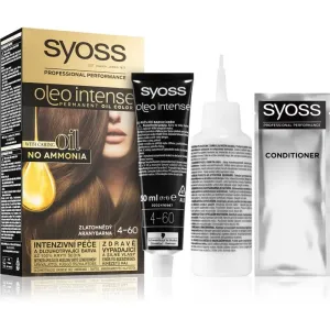 Syoss Oleo Intense coloration cheveux permanente à l'huile teinte 4-60 Gold Brown 1 pcs