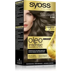 Syoss Oleo Intense coloration cheveux permanente à l'huile teinte 5-54 Ashy Light Brown 1 pcs