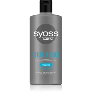 Syoss Men Clean & Cool shampoing pour cheveux normaux à gras 440 ml