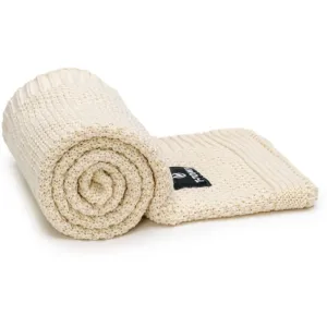 T-TOMI Knitted Blanket Cream couverture tricotée 80x100 cm