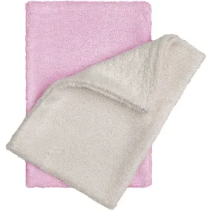 T-Tomi Bamboo Washcloth Natur + Pink gant de toilette 14x20 cm 2 pcs