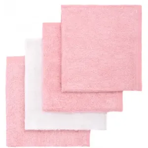 T-TOMI BIO Bamboo Baby Washcloths gant de toilette Pink 25 x 25 cm 4 pcs