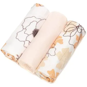 T-TOMI BIO Bamboo Diapers couches en tissu Flowers 70x70 cm 3 pcs