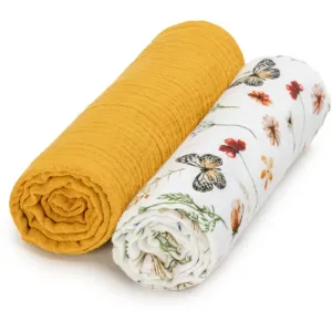 T-TOMI BIO Muslin Diapers couches en tissu Mustard Meadow 65 x 65 cm 1 pcs