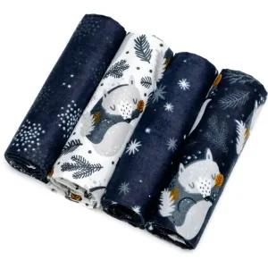 T-TOMI Cloth Diapers Night Foxes couches en tissu 76x76 cm 4 pcs