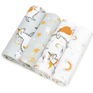 T-TOMI Cloth Diapers Unicorns couches en tissu 76x76 cm 4 pcs